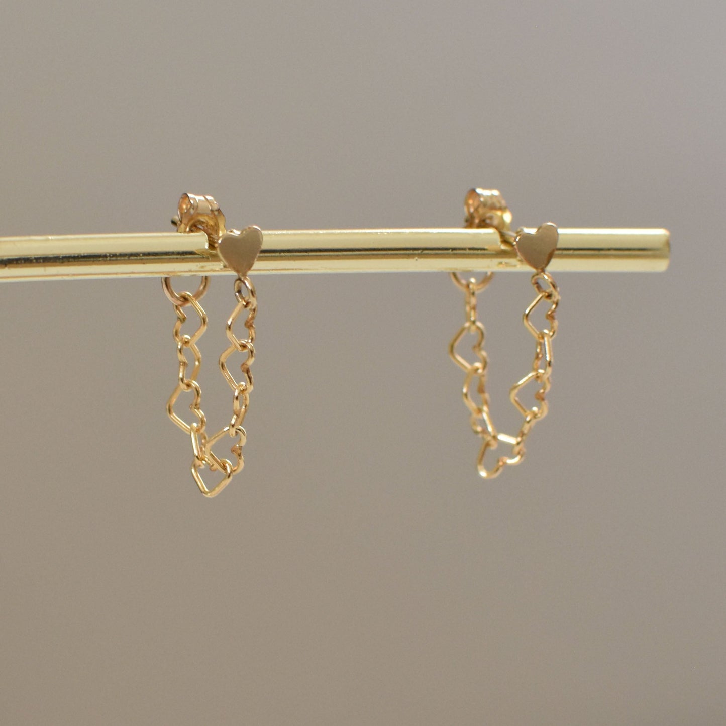 Heart Chain Earrings