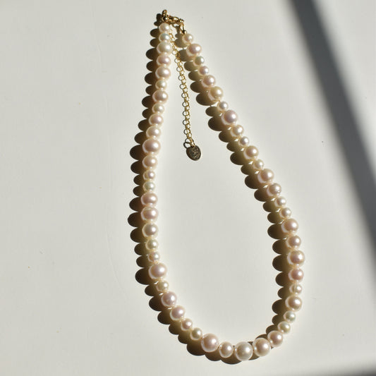 Mixed Size Pearl Necklace