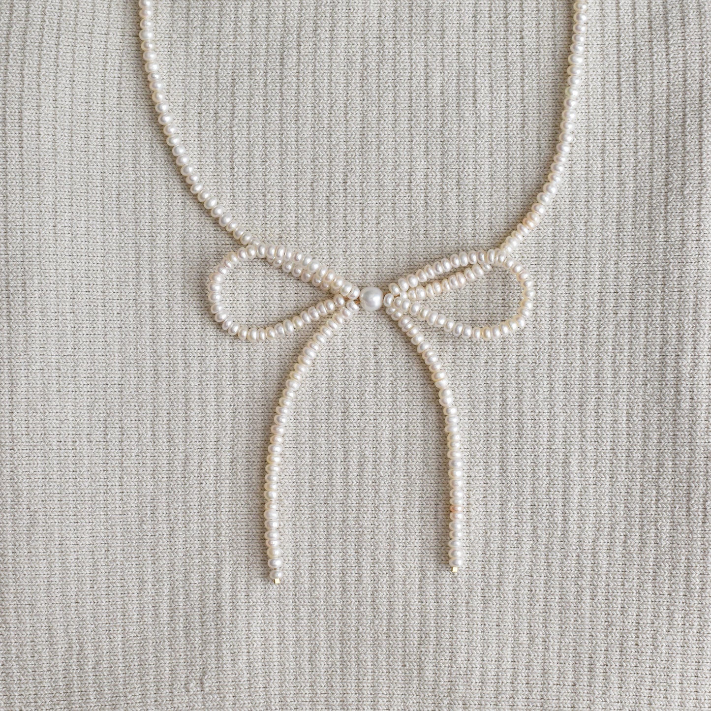 Pearl Bow Necklace