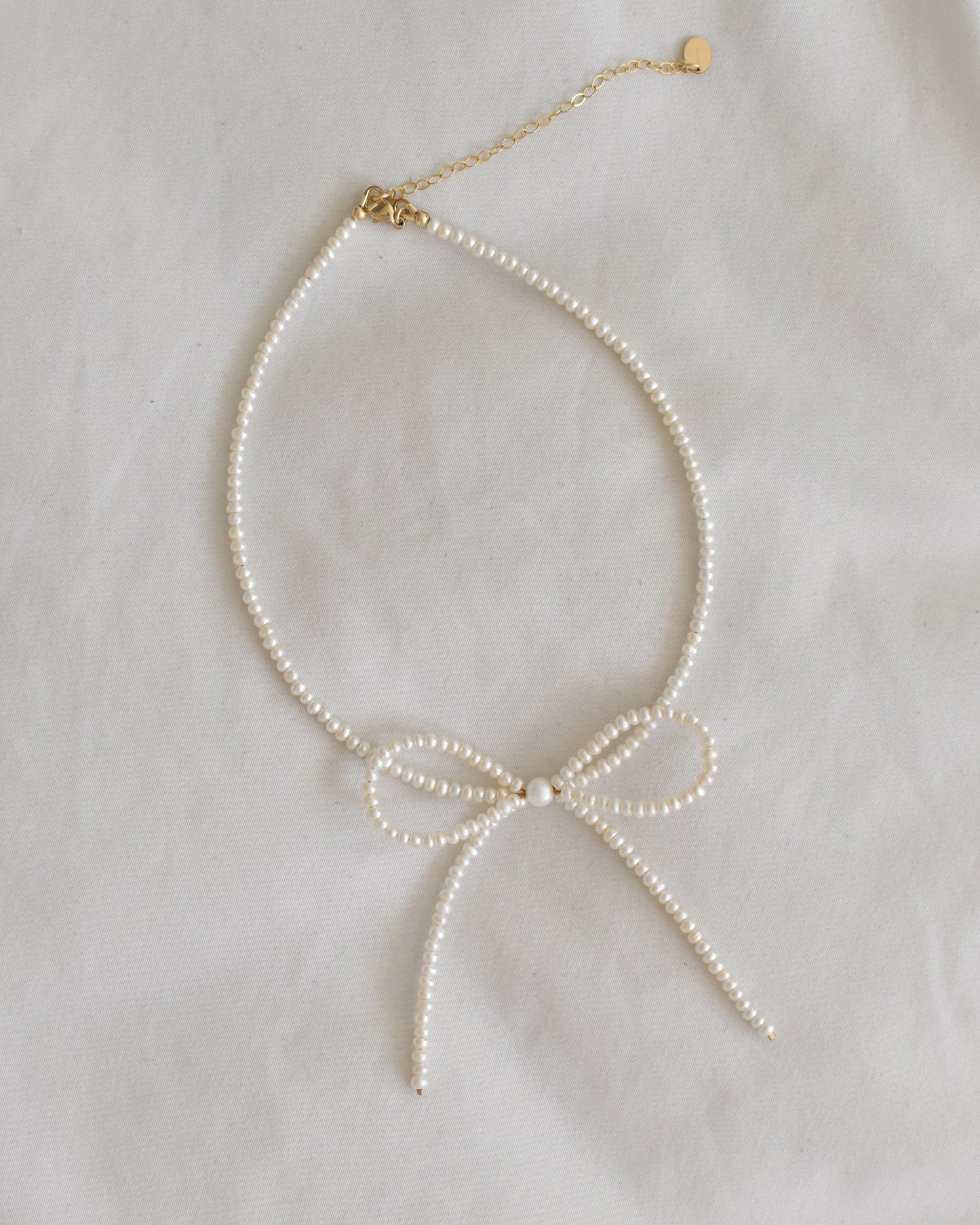 Pearl Bow Necklace