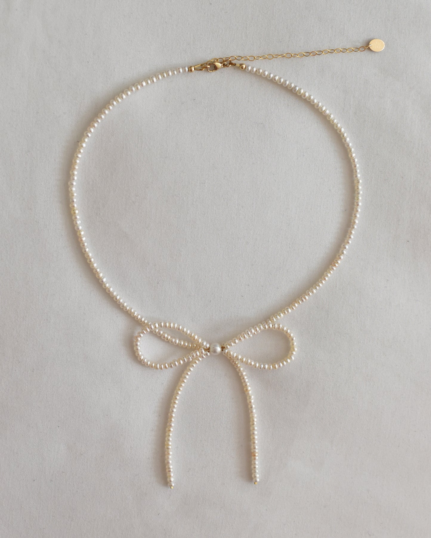 Pearl Bow Necklace