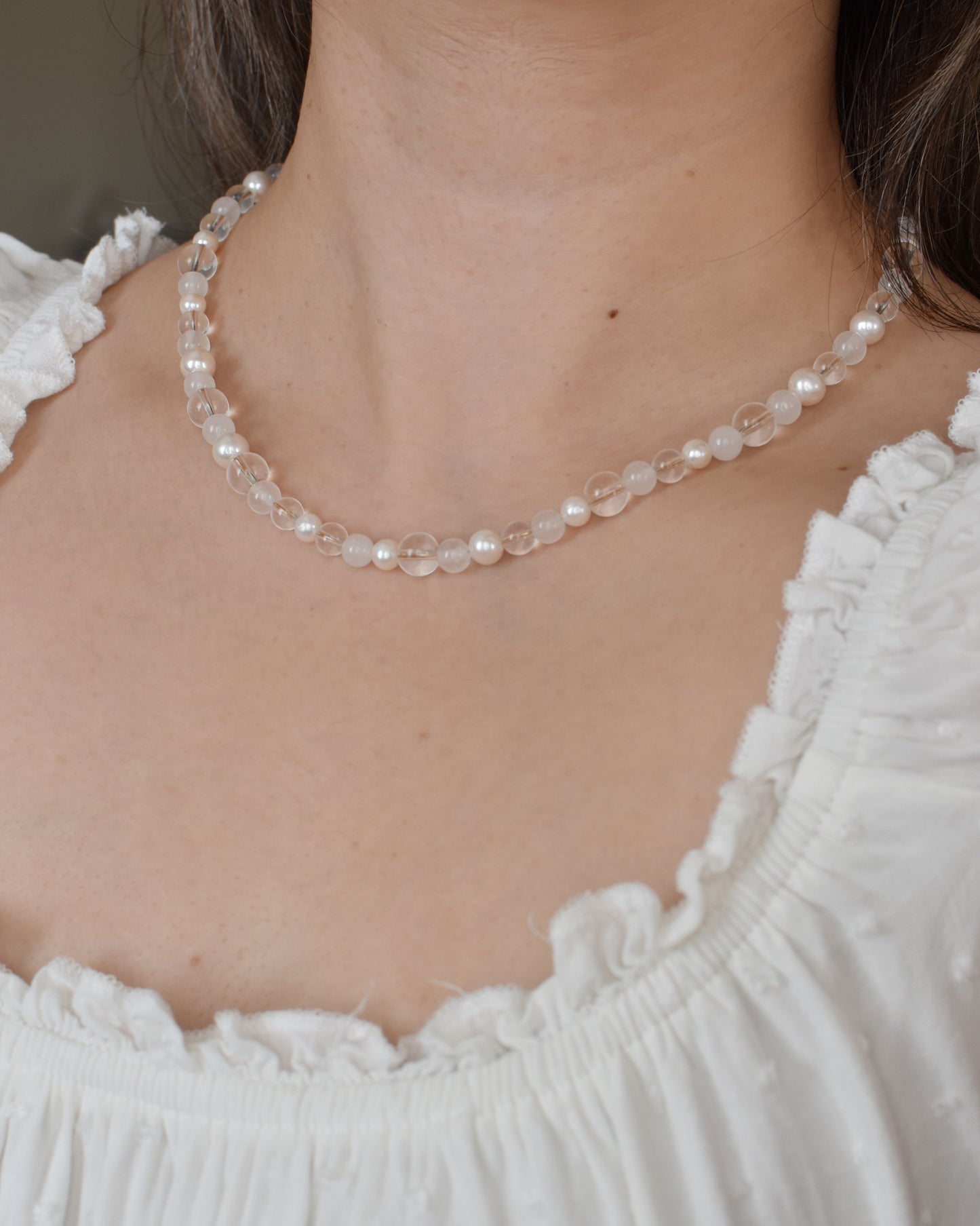 Pearl Jade Quartz Necklace