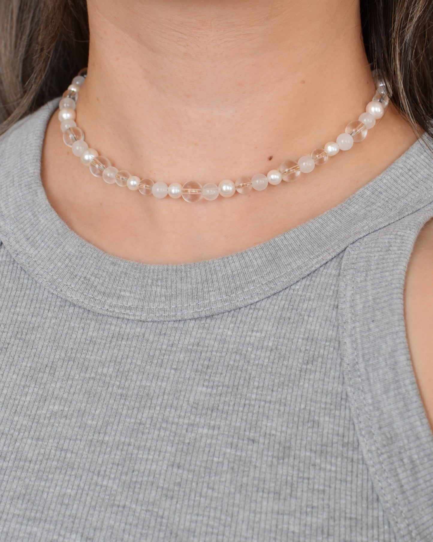 Pearl Jade Quartz Necklace