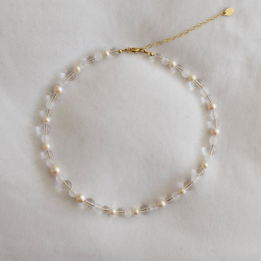 Pearl Jade Quartz Necklace